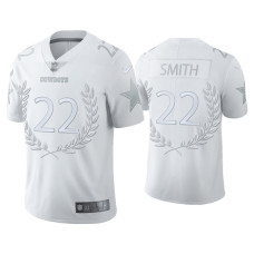 Men Dallas Cowboys #22 Emmitt Smith White Platinum Limited Jersey