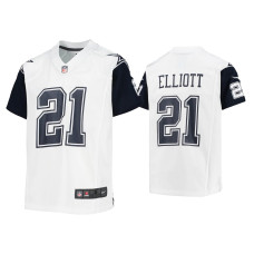 Youth Dallas Cowboys #21 Ezekiel Elliott White Alternate Game Jersey