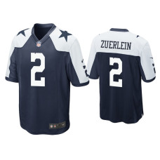 Men Dallas Cowboys #2 Greg Zuerlein Navy Alternate Game Jersey