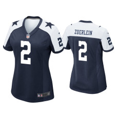 Women Dallas Cowboys #2 Greg Zuerlein Navy Alternate Game Jersey