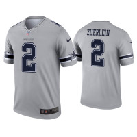 Men Dallas Cowboys #2 Greg Zuerlein Gray Inverted Legend Jersey