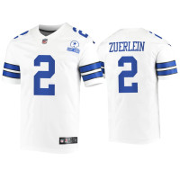 Men Dallas Cowboys #2 Greg Zuerlein White 60th Season Vintage Jersey