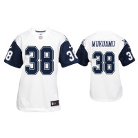 Youth Dallas Cowboys #38 Israel Mukuamu White Color Rush Game Jersey