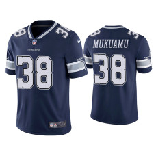 Men Dallas Cowboys #38 Israel Mukuamu Vapor Limited Navy Jersey