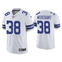 Men Dallas Cowboys #38 Israel Mukuamu Vapor Limited White Jersey