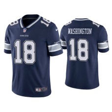 Men Dallas Cowboys #18 James Washington Vapor Limited Navy Jersey