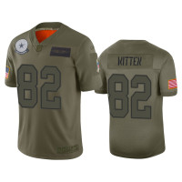 Men Dallas Cowboys #82 Jason Witten Camo 2019 Salute to Service Limited Jersey