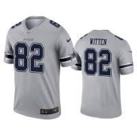 Men Dallas Cowboys #82 Jason Witten Gray Inverted Legend Jersey