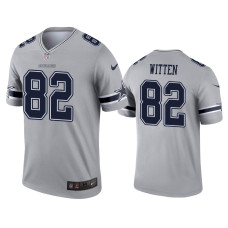 Men Dallas Cowboys #82 Jason Witten Gray Inverted Legend Jersey