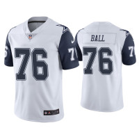 Men Dallas Cowboys #76 Color Rush Limited Josh Ball White Jersey