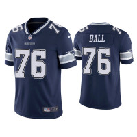 Men Dallas Cowboys #76 Josh Ball Vapor Limited Navy Jersey