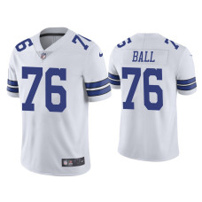 Men Dallas Cowboys #76 Josh Ball Vapor Limited White Jersey