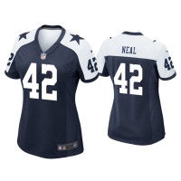 Women Dallas Cowboys #42 Keanu Neal Navy Alternate Game Jersey