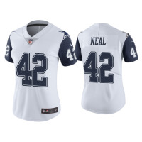 Women Dallas Cowboys #42 Color Rush Limited Keanu Neal White Jersey