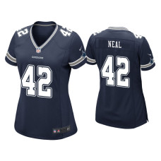 Women Dallas Cowboys #42 Keanu Neal Navy Game Jersey