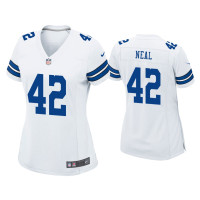 Women Dallas Cowboys #42 Keanu Neal White Game Jersey