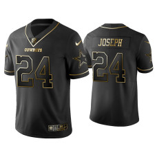 Men Dallas Cowboys #24 Golden Edition Vapor Limited Kelvin Joseph Black Jersey