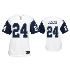 Youth Dallas Cowboys #24 Kelvin Joseph White Color Rush Game Jersey