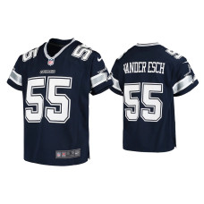 Youth Dallas Cowboys #55 Leighton Vander Esch Navy Game Jersey