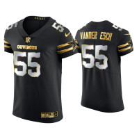 Men Dallas Cowboys #55 Leighton Vander Esch Black Golden Edition Elite Jersey