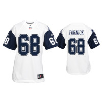 Youth Dallas Cowboys #68 Matt Farniok White Color Rush Game Jersey