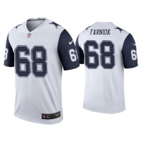 Men Dallas Cowboys #68 Color Rush Legend Matt Farniok White Jersey