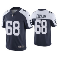 Men Dallas Cowboys #68 Matt Farniok Vapor Limited Navy Jersey