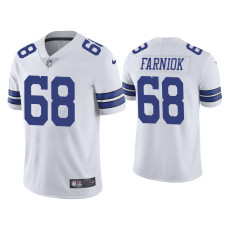 Men Dallas Cowboys #68 Matt Farniok Vapor Limited White Jersey