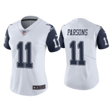 Women Dallas Cowboys #11 Color Rush Limited Micah Parsons White Jersey