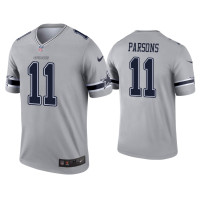 Men Dallas Cowboys #11 Micah Parsons Gray Inverted Legend Jersey