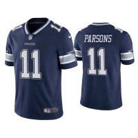 Men Dallas Cowboys #11 Micah Parsons Navy 2021 NFL Draft Vapor Limited Jersey