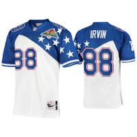 Men Dallas Cowboys #88 Michael Irvin Mitchell & Ness 1994 Pro Bowl White Blue NFC Jersey