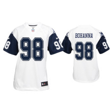 Youth Dallas Cowboys #98 Quinton Bohanna White Color Rush Game Jersey