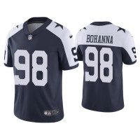 Men Dallas Cowboys #98 Quinton Bohanna Vapor Limited Navy Jersey