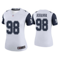 Women Dallas Cowboys #98 Color Rush Legend Quinton Bohanna White Jersey