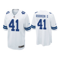 Men Dallas Cowboys #41 Reggie Robinson II White Game Jersey