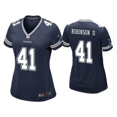 Women Dallas Cowboys #41 Reggie Robinson II Navy Game Jersey