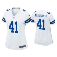 Women Dallas Cowboys #41 Reggie Robinson II White Game Jersey