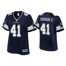 Women Dallas Cowboys #41 Reggie Robinson II Navy Pro Line Jersey