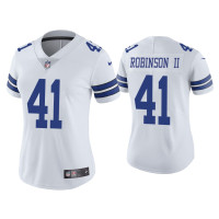 Women Dallas Cowboys #41 Vapor Limited Reggie Robinson II White Jersey