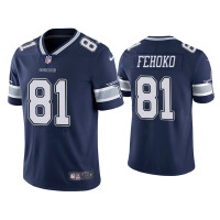 Men Dallas Cowboys #81 Simi Fehoko Vapor Limited Navy Jersey