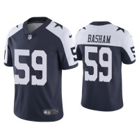 Men Dallas Cowboys #59 Tarell Basham Vapor Limited Navy Jersey