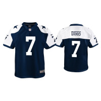 Youth Dallas Cowboys #7 Trevon Diggs Navy Alternate Game Jersey