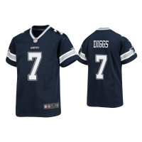 Youth Dallas Cowboys #7 Trevon Diggs Navy Game Jersey