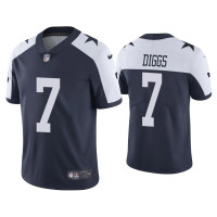 Men Dallas Cowboys #7 Trevon Diggs Vapor Limited Navy Jersey