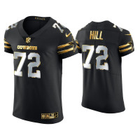 Men Dallas Cowboys #72 Trysten Hill Black Golden Edition Elite Jersey