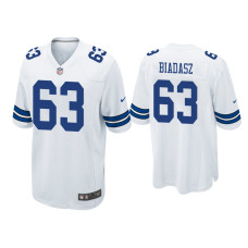 Men Dallas Cowboys #63 Tyler Biadasz White Game Jersey