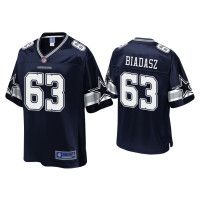 Men Dallas Cowboys #63 Tyler Biadasz Navy Pro Line Jersey