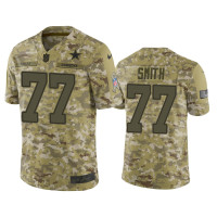 Men Dallas Cowboys #77 Tyron Smith Nike Salute to Service Jersey - Camo