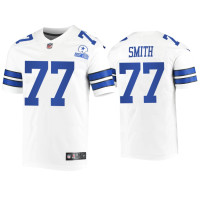 Men Dallas Cowboys #77 Tyron Smith White 60th Season Vintage Jersey